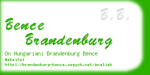 bence brandenburg business card